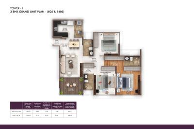 Image of 1080 Sq.ft 2 BHK Apartment / Flat for sale in Gera World Of Joy S, Upper Kharadi, Pune for Rs. 12000000