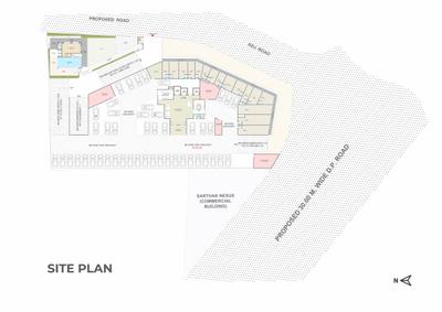 Image of 1080 Sq.ft 2.5 BHK Apartment / Flat for sale in Sarthak Highreach, Dhayari, Pune for Rs. 8500000