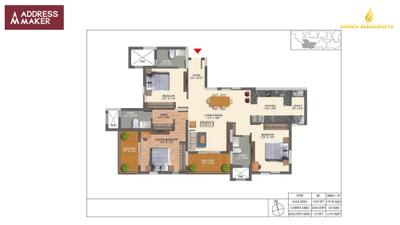 Image of 1940 Sq.ft 3 BHK Apartment / Flat for sale in Address The Grand Strand Address, K R Puram, Bengaluru for Rs. 26200000