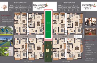 Image of 1570 Sq.ft 2 BHK Apartment / Flat for sale in Bommarillu Trishool, Ameenpur, Sangareddy for Rs. 7600001