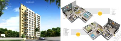 Image of 680 Sq.ft 1 BHK Apartment / Flat for sale in Anand Vishwaraj Residency, Wagholi, Pune for Rs. 4800000