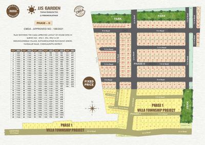 Image of 1200 Sq.ft Residential Plot / Land for sale in Premier JJS Garden Phase II, Perungalathur, Chennai for Rs. 7500000