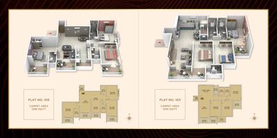 Image of 1500 Sq.ft 3 BHK Apartment / Flat for sale in Palaash Oak Prime, Baner, Pune for Rs. 14500000