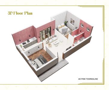 Image of 880 Sq.ft 2 BHK Apartment / Flat for sale in AK Watermelon Turnmaline, Pammal, Chennai for Rs. 6160000