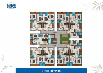 Image of 1510 Sq.ft 3 BHK Apartment / Flat for sale in Orion Crown, Jakhya, Indore for Rs. 7550000