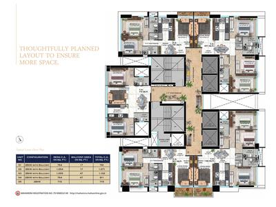 Image of 1200 Sq.ft 3 BHK Apartment / Flat for sale in Shreeji Skyrise, Kandivali West, Mumbai for Rs. 38500000