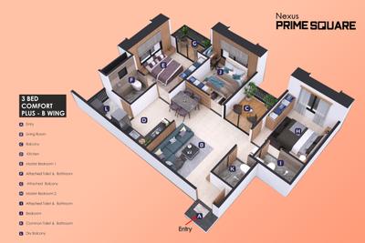 Image of 630 Sq.ft 2 BHK Apartment / Flat for sale in Nexus Prime Square, Moshi, Pune for Rs. 5500000