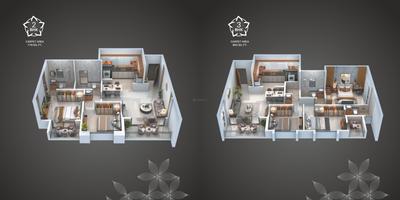 Image of 1340 Sq.ft 3 BHK Apartment / Flat for sale in Sahyadri Plumeria, Moshi, Pune for Rs. 8990000