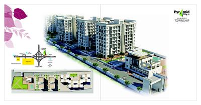 Image of 964 Sq.ft 3 BHK Apartment / Flat for sale in Pyramid City 2, Jamtha, Nagpur for Rs. 5500000