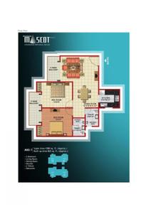 Image of 1550 Sq.ft 3 BHK Apartment / Flat for sale in Mahagun Mascot, Crossings Republik, Ghaziabad for Rs. 12200000