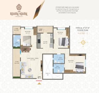 Image of 1400 Sq.ft 3 BHK Apartment / Flat for sale in 129 Riddhi Siddhi Heights, New Sneh Nagar, Nagpur for Rs. 13100000