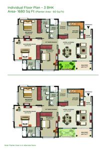 Image of 1255 Sq.ft 2 BHK Apartment / Flat for sale in Mantri Glades by Mantri Developers, Kaikondrahalli, Bengaluru for Rs. 20550000