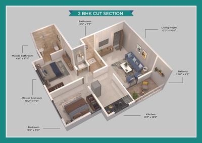 Image of 750 Sq.ft 2 BHK Apartment / Flat for sale in Siddhi Nest A1 A2, Chikhali, Pune for Rs. 5200000