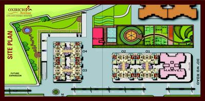 Image of 1362 Sq.ft 3 BHK Apartment / Flat for sale in Oxirich Avenue, Indirapuram, Ghaziabad for Rs. 14500000