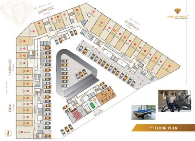 Image of 1450 Sq.ft 3 BHK Apartment / Flat for sale in Jewel Of Panvel Phase I, Panvel, Navi Mumbai for Rs. 15700000