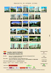 Image of 1380 Sq.ft 3 BHK Apartment / Flat for sale in Jain Carlton Creek, Manikonda, Hyderabad for Rs. 14000001