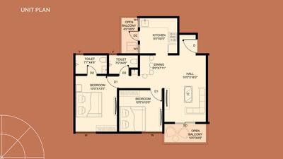 Image of 1334 Sq.ft 3 BHK Apartment / Flat for sale in Skyrise, Wagholi, Pune for Rs. 8300000
