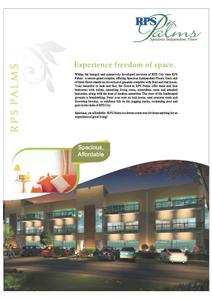 Image of 1125 Sq.ft 3 BHK Builder Floor for sale in RPS Palms, Sector 88, Faridabad for Rs. 10000000