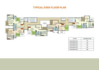 Image of 620 Sq.ft 1 BHK Apartment / Flat for sale in Raviraj Astria, Kondhwa, Pune for Rs. 4700000