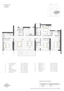 Image of 2134 Sq.ft 4 BHK Apartment / Flat for sale in Kasturi The Balmoral Towers Tower D Phase I, Balewadi, Pune for Rs. 29400000