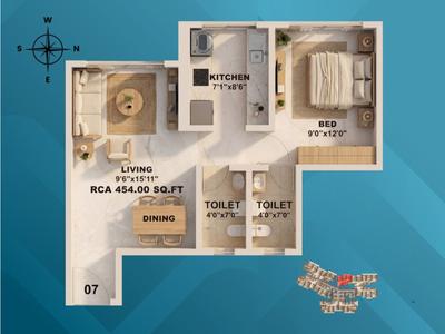 Image of 750 Sq.ft 1 BHK Apartment / Flat for sale in Pramanik Walchand Park View, Mira Road East, Mira Bhayandar for Rs. 7300000