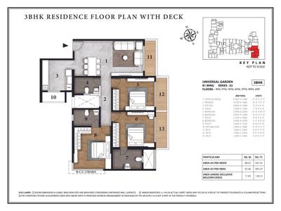 Image of 1326 Sq.ft 3 BHK Apartment / Flat for sale in Pagarani Universal Garden B, Jogeshwari West, Mumbai for Rs. 28500000