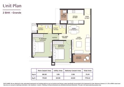 Image of 2140 Sq.ft 4 BHK Apartment / Flat for sale in Joyville Vyomora Phase 1, Maan, Pune for Rs. 21100000