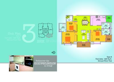 Image of 1525 Sq.ft 3 BHK Apartment / Flat for sale in Subiksha Courette, Marathahalli, Bengaluru for Rs. 11500000