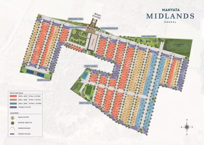 Image of 2400 Sq.ft Residential Plot / Land for sale in Manyata Midlands, Gudnahalli, Bengaluru for Rs. 9110000