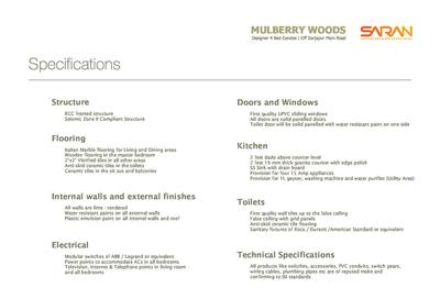 Image of 3255 Sq.ft 4 BHK Apartment / Flat for sale in Saran Mulberry Woods, Carmelaram, Bengaluru for Rs. 38800000