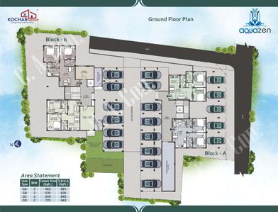 Image of 1332 Sq.ft 4 BHK Apartment / Flat for sale in Kochar Aquazen, Madhyamgram, Kolkata for Rs. 6243750