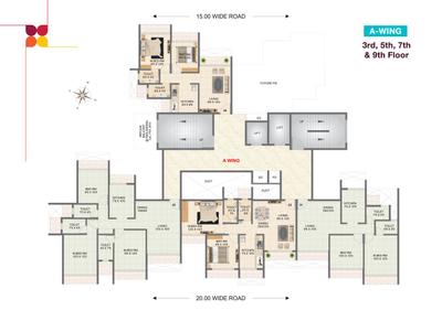Image of 1080 Sq.ft 2 BHK Apartment / Flat for sale in Millennium Hilton, Panvel, Navi Mumbai for Rs. 15500000