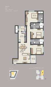 Image of 1600 Sq.ft 3 BHK Apartment / Flat for sale in Sobha City Athena, Chokkanahalli, Bengaluru for Rs. 23000000