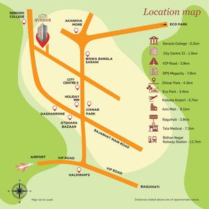 Image of 1150 Sq.ft 3 BHK Apartment / Flat for sale in Orchard Avaasa, New Town, Kolkata for Rs. 17500000