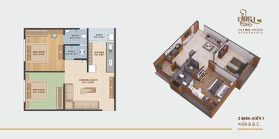 Image of 520 Sq.ft 2 BHK Apartment / Flat for sale in Swayam Shreemad Glory, Vatva, Ahmedabad for Rs. 2750000