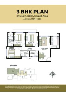 Image of 645 Sq.ft 2 BHK Apartment / Flat for sale in Romell Serene, Borivali West, Mumbai for Rs. 16000000
