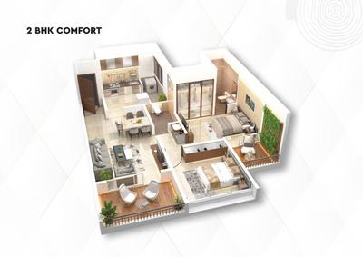 Image of 1100 Sq.ft 3 BHK Apartment / Flat for sale in M2B Amaara, Ravet, Pune for Rs. 10500000