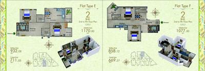 Image of 1170 Sq.ft 2 BHK Apartment / Flat for sale in VHV Happy Homes 2 0, Lamhi, Varanasi for Rs. 7600000