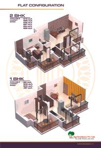 Image of 700 Sq.ft 1 BHK Apartment / Flat for sale in Kairali Park Phase II, Kalyan East, Kalyan for Rs. 4359000