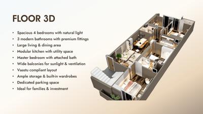 Image of 1500 Sq.ft 3 BHK Apartment / Flat for sale in Kalki Platinum Tower, Sector 104, Noida for Rs. 7451000