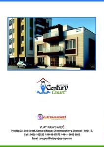 Image of 837 Sq.ft 2 BHK Apartment / Flat for sale in Vijay Raja Century Court, Padur, Chennai for Rs. 4000000