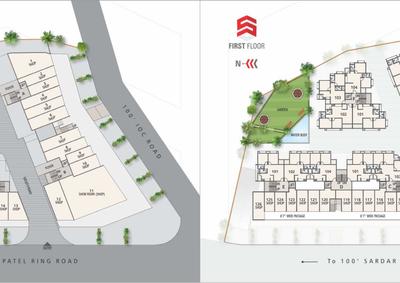 Image of 1260 Sq.ft 2 BHK Apartment / Flat for sale in Saral Parivesh, Chandkheda, Ahmedabad for Rs. 6000000