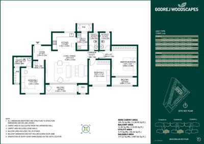 Image of 1907 Sq.ft 3.5 BHK Apartment / Flat for sale in Godrej Woodscapes, Konadasapura, Bengaluru for Rs. 25500000