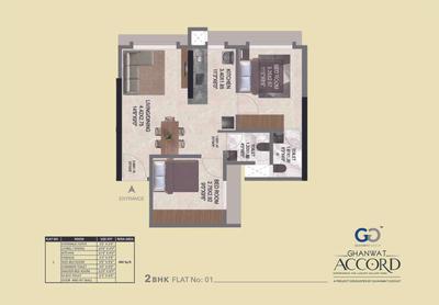 Image of 590 Sq.ft 2 BHK Apartment / Flat for sale in Ghanwat Accord, Malad East, Mumbai for Rs. 11800000