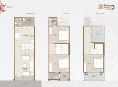 Image of 1800 Sq.ft 3 BHK Duplex for sale in Maple Bunglows 3, Lambha, Ahmedabad for Rs. 6500000