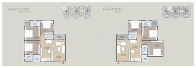 Image of 1400 Sq.ft 3 BHK Apartment / Flat for sale in Empyrean Courtyard II, Kalali, Vadodara for Rs. 4190000