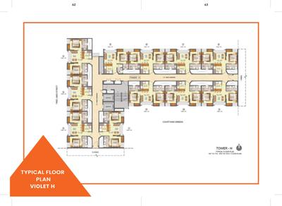 Image of 358 Sq.ft 1 BHK Apartment / Flat for sale in Lodha Violet E AND F, Taloja, Navi Mumbai for Rs. 3300000
