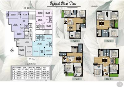 Image of 1073 Sq.ft 2 BHK Apartment / Flat for sale in Sree Krishna Enclave, Nagerbazar, Kolkata for Rs. 5700000