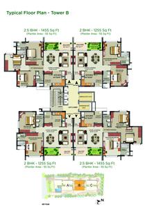 Image of 1255 Sq.ft 2 BHK Apartment / Flat for sale in Mantri Glades by Mantri Developers, Kaikondrahalli, Bengaluru for Rs. 20550000