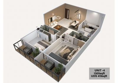 Image of 1200 Sq.ft 2 BHK Apartment / Flat for sale in Sri Vasuki Vallabha, Bommasandra, Bengaluru for Rs. 9200000